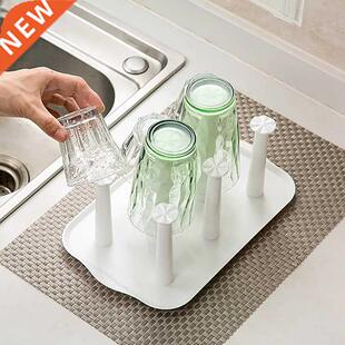 Creative Glass Water Cup Rack Plastic Drainboard Drying Drai