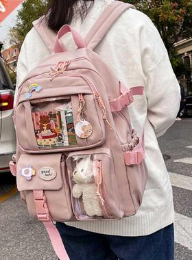 2021Cute Women Backpacks Waterproof Multi-Pocket Nylon Schoo