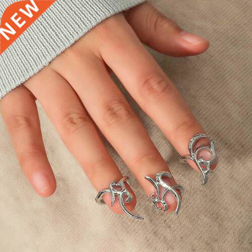 HUANZHI New 3 Pcs/Set Punk Exaggerate Irregular Opening Dail