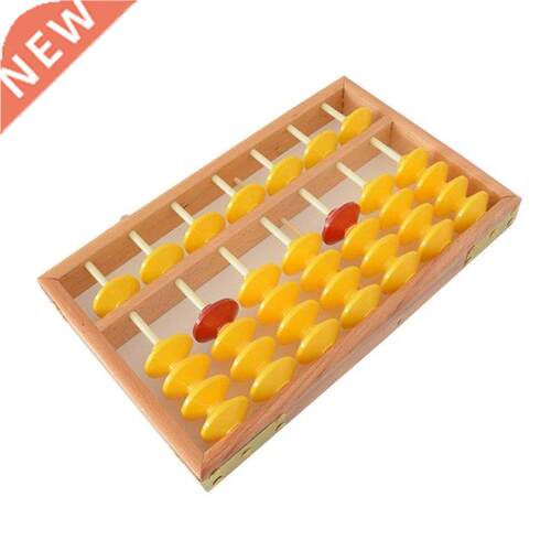 7 Column Non-Slip Hanging Wooden Abacus Chinese Soroban Educ