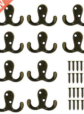 10pcs/pck Double Prong Hrdwre Wll Mounted Bg Hevy