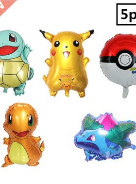 5Pcs/Set TAKARA TOMY Pokemon Balloon Aluminum Film Pikachu C