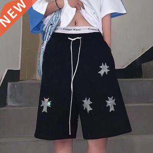 Summer shorts cross hot dimond shorts csul loose hip-hop