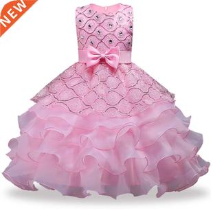 Baby Girls Gold Wire Embroidered Princess Dress kids Sequins