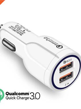 Quick Charge 3.0 Car Charger For Mobile Phone Dual Usb Car C