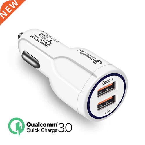 Quick Charge 3.0 Car Charger For Mobile Phone Dual Usb Car C