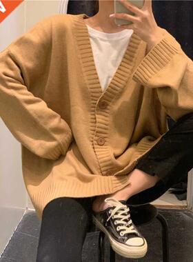 Woman Sweaters Cardigan Coat Women's Loose Button Knitted Ca