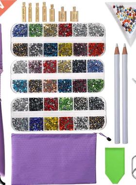 2000Pcs-9600Pcs/box Hot Fix Rhinestones Set/EU or US PLUG Ho
