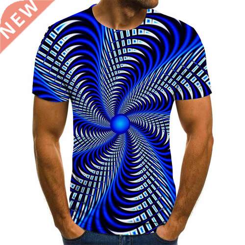 2022 new three-dimensional graphic T-shirt men's casual ops