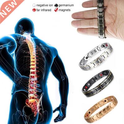 Mens Jewellery Magnetic Therapy Health Anti-snoring Stainles