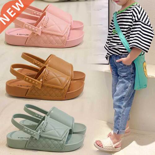 New Solid PVC Children's Sandals Shoes Summer Waterproof Fla