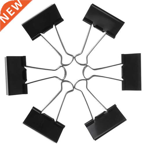 6pcs Metal Binder Clips Paper Clip 51mm Office Learning Supp