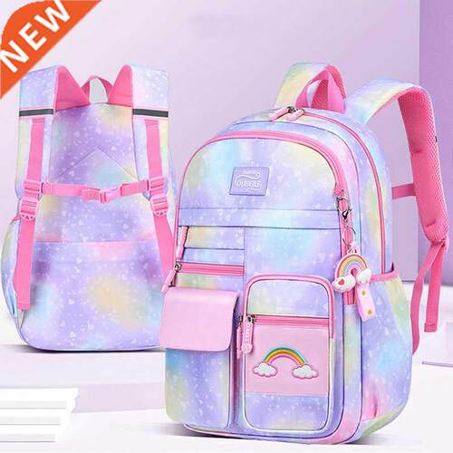 2022 New Primary School Backpack Cute Gradient Color Book Ba