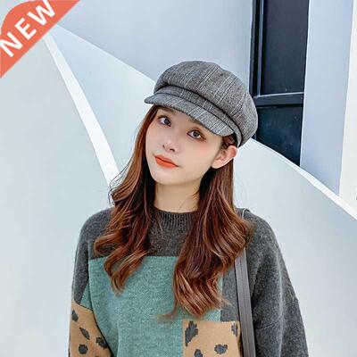 Fashion eto At Octagonal Hat fo Women Autumn Winte Casu