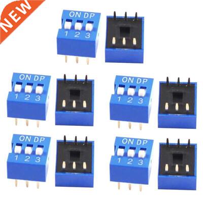 10 Pcs Blue Double Row 6 Pin  Positions 2.54mm Pitch DIP Sw