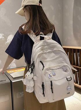 Fashion Big Student Backpack NEW Badge Rucksack Girls School