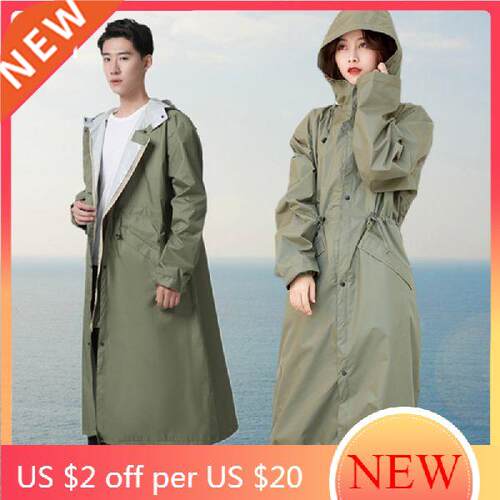 Women Men Bicycle Foldable Raincoat Large Hoodie Waterproof