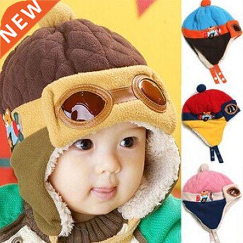 Winter Warm Baby Hats Infant Toddlers Boys Girls Pilot