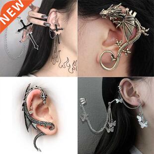 Punk Butterfly Clip Earring for Teens Women Snake Ear Cuffs