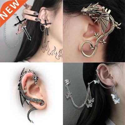 Punk Butterfly Clip Earring for Teens Women Snake Ear Cuffs