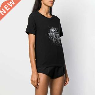 2021 Summer Women Clothing Fashion Letter Print Tshirt 100%