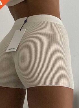 Women's Shorts Solid Color Knitted Shorts Women's Sweat Shor