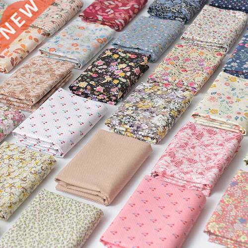 Floral Print Cotton Poplin Thin Fabric for  Children Clot