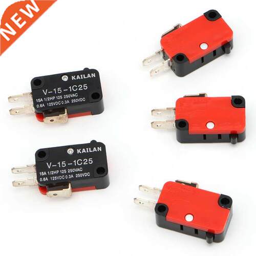 5 Pcs Micro Limit Switch V-15-1C25 Roller Lever Snap Action