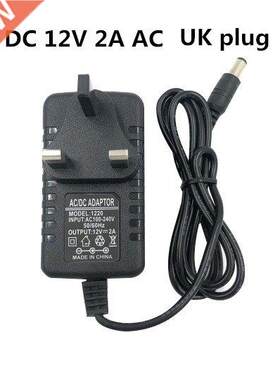 1PCS 24W UK Plug Driver Adapter AC100V 240V to DC 12V 2A Pow