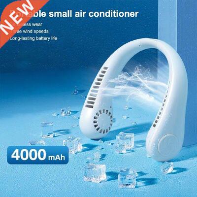 Portble Hnging Neck Fn USB Rechrgeble Bldeless Mute