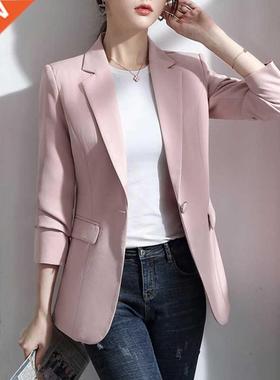 Women Blazer Korea Casual Slim Blazers Jackets Work Coat Out
