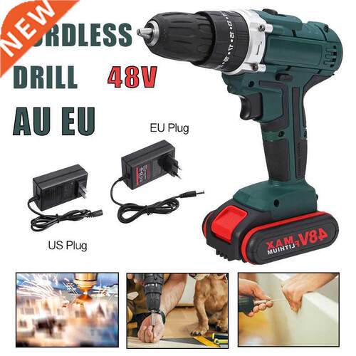 48V 25+3 Torque Dual Speed Cordless Impact Drill Electric Sc