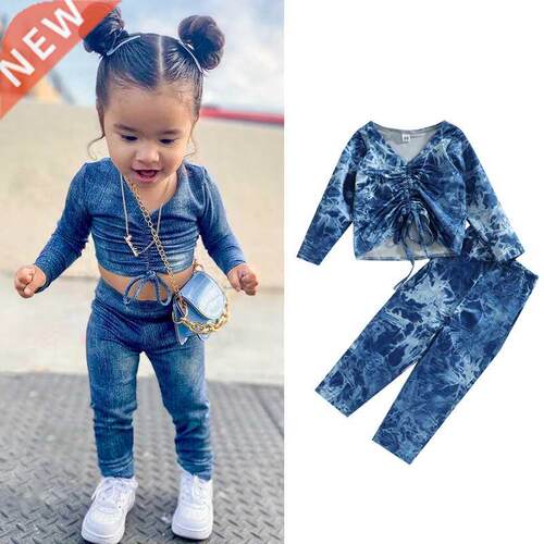 FOCUSNORM 1-6Y Summer Fashion Kids Girls 2pcs Clothes Sets T