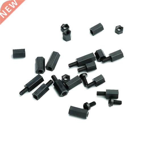 00pcs M Nylon Hex Screw Nut Spacer Standoff Varied Length