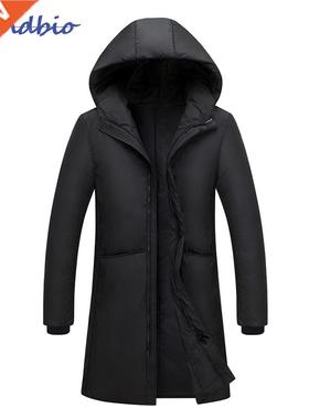 Men's Long Down Jacket Men 2021 Winter New Hooded Thickening
