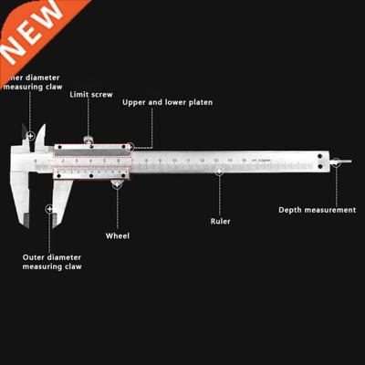 Vernier Caliper 0.02mm Metal Calipers Gauge Micrometer Measu