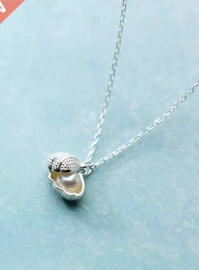 Korean Solid Natural Freshwater Pearl Shell Fashion Necklace