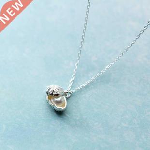Korean Solid Natural Freshwater Pearl Shell Fashion Necklace