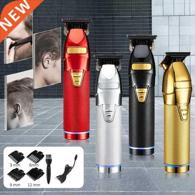 Professional Hair Trimmer Gold Clipper For Men Rechargeable