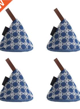 4pcs Pot Holder Anti Scald Pinch Gloves Clips Waable Cute
