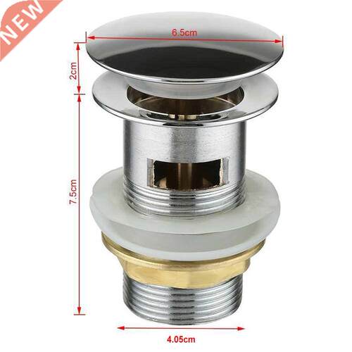 1pcs Zinc Alloy Click Slotted Basin Sink Tap Drain Bath Over