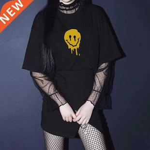 Ins Tshirt for women Japanese summer T-shirt O-Neck chic smi