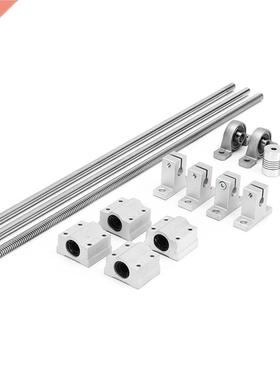 Linear Rail Shaft Rod Set Guide T8 Dual Lead Screw Slider Co