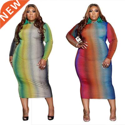 XL-5XL large size women gradient African faion dress大码裙