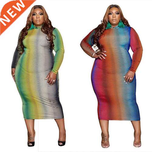 XL-5XL large size women gradient African faion dress大码裙