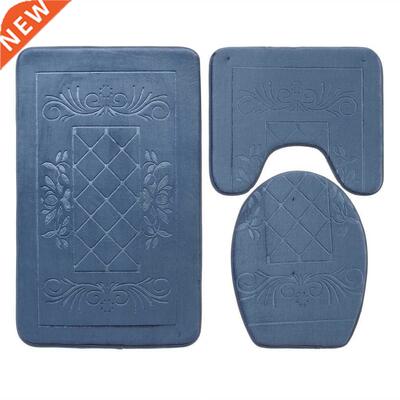 3pcs/set Bathroom Mat Set Bath Carpets Thck Ant skd Tol