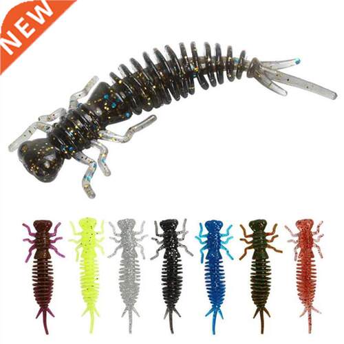 10 PCS Larva Soft Lures 55mm 75mm 100mm Artificial Lures Fis