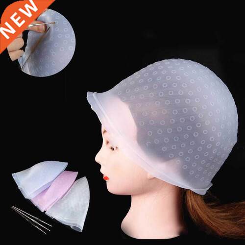 Silicone Hair Coloring Cap Hook Needle Professional Color