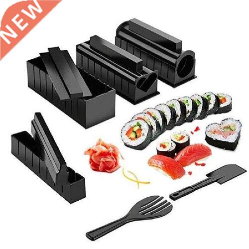 10Pcs/Set Sushi Maker Equipment Kit,Japanese Rice Ball Cake