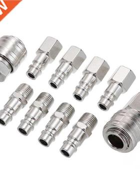10pcs/set 1/4 Air Line Hose Fitting BSP Air Line Fitting Ma